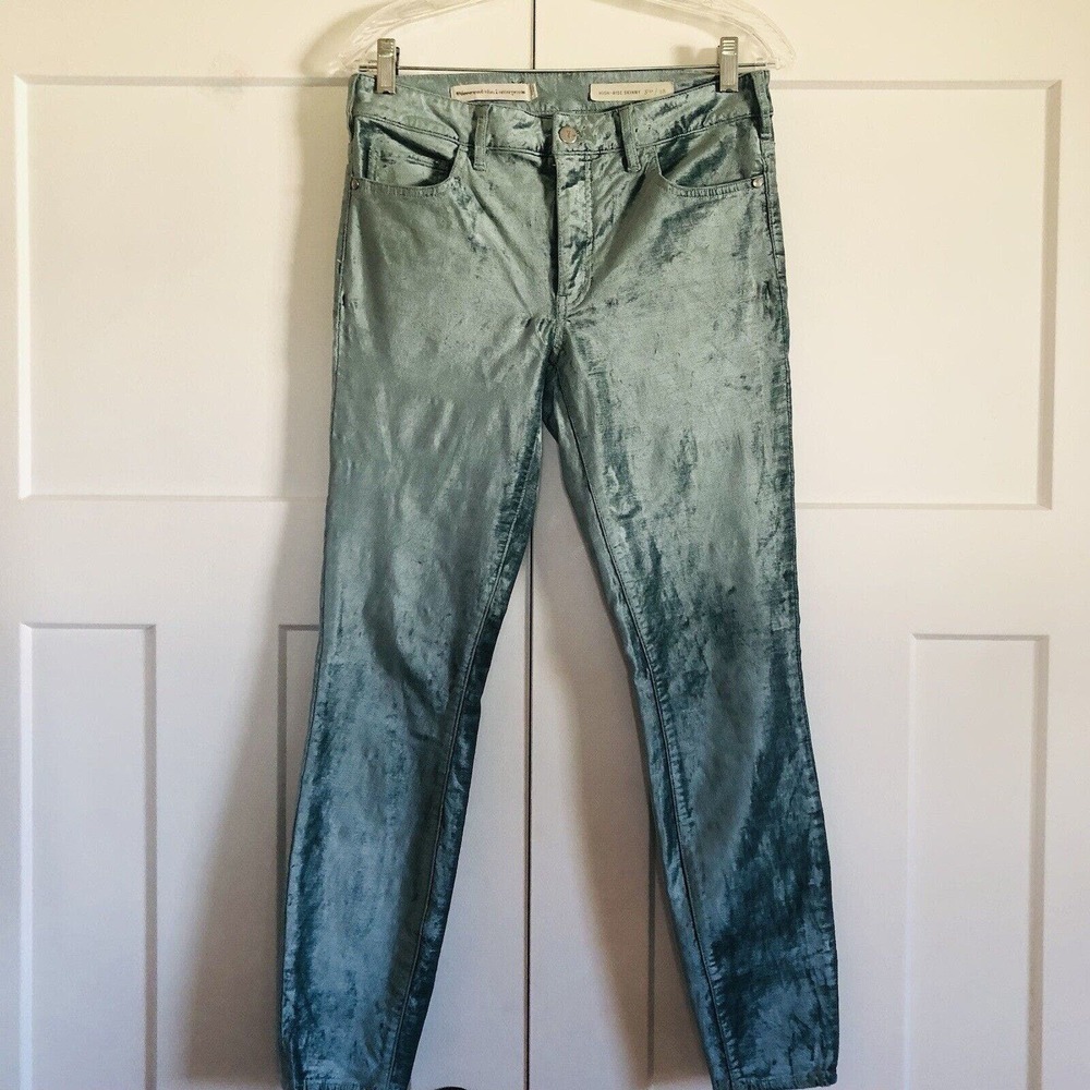 Anthropologie Pilcro Letterpress 28 High Rise Skinny Velvet Pants
